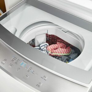 Whirlpool - 1.6 Cu. Ft. Top Load Washer and 3.4 Cu. Ft. Electric Dryer with Smooth Wave Stainless Steel Wash Basket - White