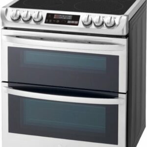 LG - 7.3 Cu. Ft. Smart Slide-In Double Oven Electric True Convection Range with EasyClean and 3-in-1 Element - Stainless Steel