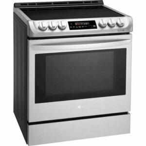 LG - 6.3 Cu. Ft. Slide-In Electric Induction True Convection Range with EasyClean and SmoothTouch Glass Controls - Stainless Steel