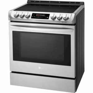 LG - 6.3 Cu. Ft. Slide-In Electric Induction True Convection Range with EasyClean and SmoothTouch Glass Controls - Stainless Steel