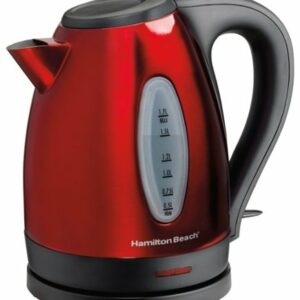 Hamilton Beach - 1.7 Liter Electric Kettle - Red/Black