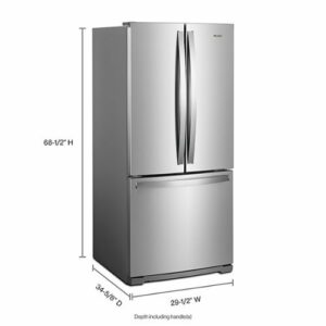 Whirlpool - 19.7 Cu. Ft. French Door Refrigerator - Stainless Steel