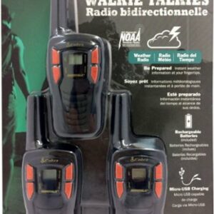 Cobra - MicroTALK 16-Mile, 22-Channel FRS/GMRS 2-Way Radios (3-Pack) - Black