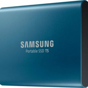 Samsung - Geek Squad Certified Refurbished T5 500GB External USB, Type-C Portable SSD - Alluring Blue