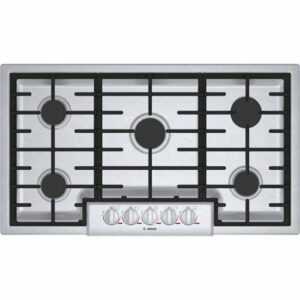 Bosch - Benchmark Series 36" Built-In Gas Cooktop with 5 burners and OptiSim - Stainless Steel