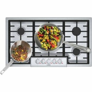 Bosch - Benchmark Series 36" Built-In Gas Cooktop with 5 burners and OptiSim - Stainless Steel