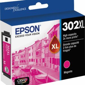 Epson - 302XL High-Yield - Magenta Black Ink Cartridge - Black