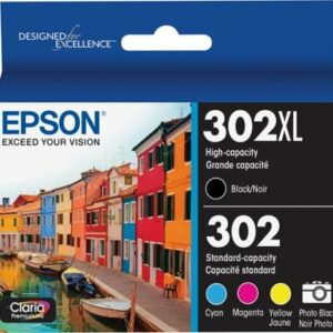 Epson - 302/302XL 5-Pack High-Yield and Standard Capacity Ink Cartridges - Cyan/Magenta/Yellow/Black & Photo Black