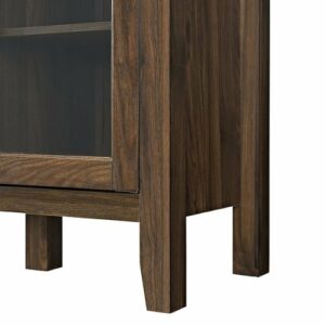 Walker Edison - Tall Storage Buffet TV Stand for TVs up to 55" - Dark Walnut