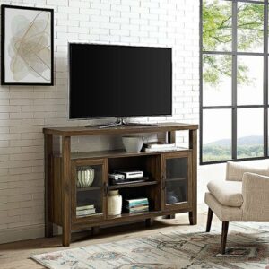 Walker Edison - Tall Storage Buffet TV Stand for TVs up to 55" - Dark Walnut