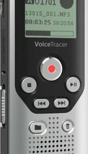 Philips - VoiceTracer Digital Voice Recorder 8GB DVT1250 - Dark Silver & Black