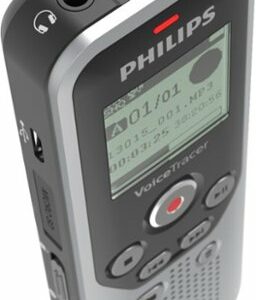 Philips - VoiceTracer Digital Voice Recorder 8GB DVT1250 - Dark Silver & Black