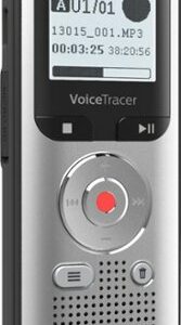 Philips - VoiceTracer Digital Voice Recorder 8GB DVT2050 - Light Silver & Black