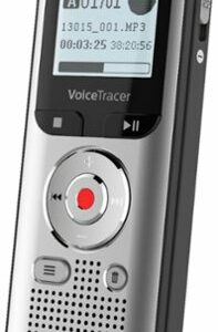 Philips - VoiceTracer Digital Voice Recorder 8GB DVT2050 - Light Silver & Black