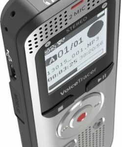 Philips - VoiceTracer Digital Voice Recorder 8GB DVT2050 - Light Silver & Black