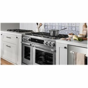 Dacor - Professional 5.2 Cu. Ft. Self-Cleaning Freestanding Double Oven Dual Fuel Convection Range, Natural Gas - Silver Stainless Steel