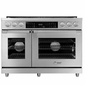 Dacor - Professional 5.2 Cu. Ft. Self-Cleaning Freestanding Double Oven Dual Fuel Convection Range, Natural Gas - Silver Stainless Steel