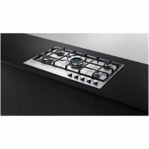 Fisher & Paykel - 35.4" Gas Cooktop - Stainless Steel With Polished Strip