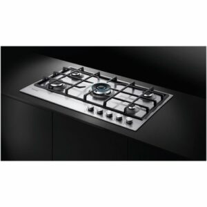 Fisher & Paykel - 35.4" Gas Cooktop - Stainless Steel With Polished Strip