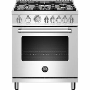 Bertazzoni - 4.7 Cu. Ft. Freestanding Gas Convection Range - Stainless Steel