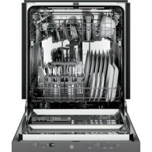 GE - 24" Top Control Built-In Dishwasher with Stainless Steel Tub - Stainless Steel