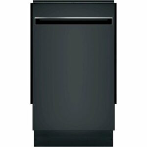 GE Profile - 18" Top Control Built-In Dishwasher with Stainless Steel Tub - Black