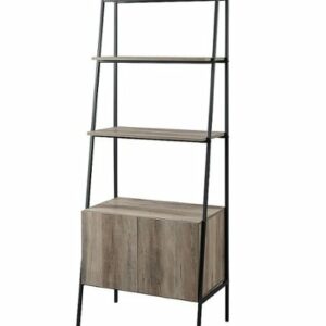 Walker Edison - 72" Idustrial Ladder 5-Shelf Storage Bookcase - Grey Wash