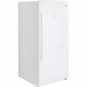 GE - 14.1 Cu. Ft. Frost-Free Upright Freezer - White