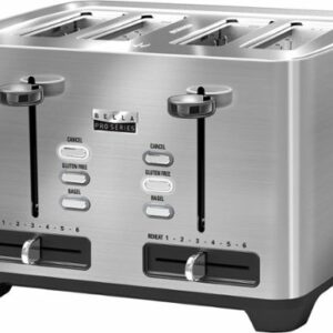 Bella Pro Series - 4-Slice Wide-Slot Toaster - Stainless Steel