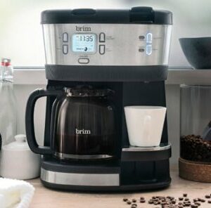 Brim - Triple Brew 12-Cup Coffee Maker - Stainless Steel/Black