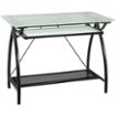 OSP Home Furnishings - Newport Computer Desk - Black/Transparent