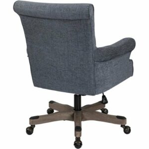 OSP Home Furnishings - Megan Office Chair - Blue/Brushed Grey