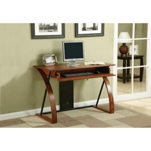 OSP Home Furnishings - Aurora Straight Computer Desk - Medium Oak