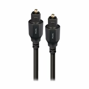 AudioQuest - Pearl 39' In-Wall Digital Optical Audio Cable - Black/Gray Stripe