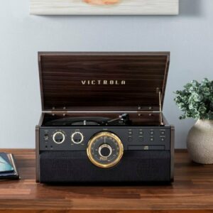 Victrola - Empire Bluetooth 6-in-1 Record Player - Gold/Brown/Black