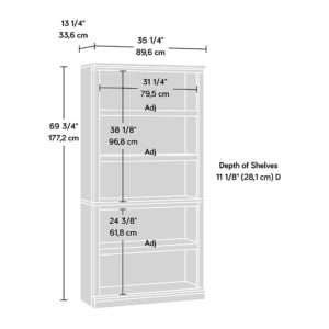 Sauder - Select 5-Shelf Bookcase - Chalked Chestnut