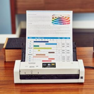 Brother - ADS-1700W Wireless Desktop Document Scanner with Touchscreen LCD - White