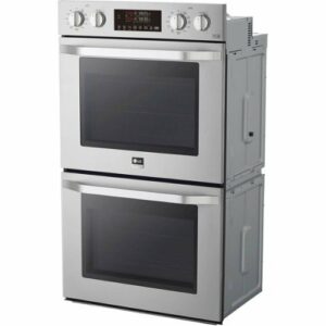 LG - STUDIO 30" Smart Built-In Electric Convection Double Wall Oven with EasyClean - Stainless Steel