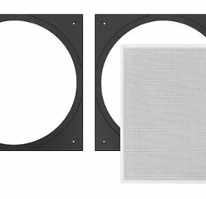 Sonance - VP6SQ SQUARE ADAPTOR W/ GRILLE - Visual Performance 6-1/2" Square Adapter with Grille (2-Pack) - Paintable White