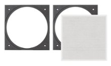 Sonance - VP4SQ SQUARE ADAPTER WITH GRILLE - Visual Performance 4" Square Adapter with Grille (2-Pack) - Paintable White