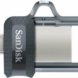 SanDisk - Ultra 128GB USB 3.0, Micro USB Flash Drive - Gray / Transparent