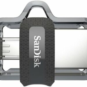 SanDisk - Ultra 128GB USB 3.0, Micro USB Flash Drive - Gray / Transparent