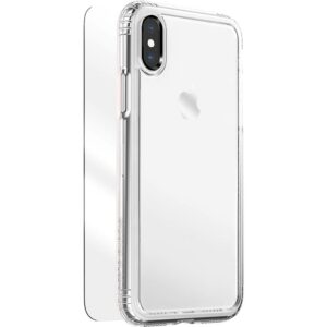 SaharaCase - Protective Kit Case with Glass Screen Protector for Apple iPhone XS Max - Crystal Clear