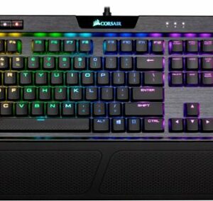 CORSAIR - K70 RGB MK.2 LOW PROFILE RAPIDFIRE Full-size Wired Mechanical Cherry MX LOW PROFILE Speed Switch Gaming Keyboard - Black