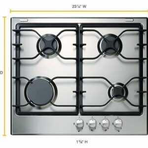 Whirlpool - 24" Built-In Gas Cooktop - Stainless Steel