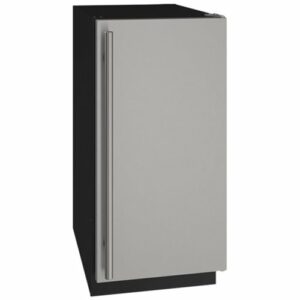 U-Line - 15" Nugget Ice Machine ADA Series Reversible Hinge in Stainless Solid - Silver