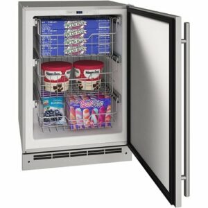 U-Line - 4.9 Cu. Ft. Upright Freezer - Stainless Steel