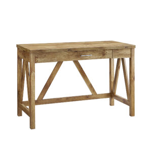 Walker Edison - Rustic Farmhouse A-Frame Computer Desk - Barnwood