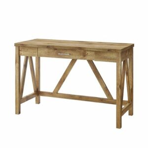 Walker Edison - Rustic Farmhouse A-Frame Computer Desk - Barnwood