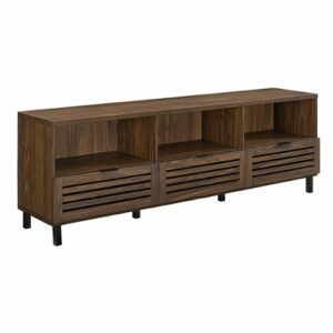 Walker Edison - Jackson 70" TV Stand Cabinet for Most Flat-Panel TVs Up to 80" - Dark Walnut